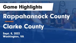 Rappahannock County  vs Clarke County  Game Highlights - Sept. 8, 2022