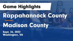 Rappahannock County  vs Madison County  Game Highlights - Sept. 26, 2022
