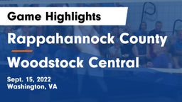 Rappahannock County  vs Woodstock Central  Game Highlights - Sept. 15, 2022