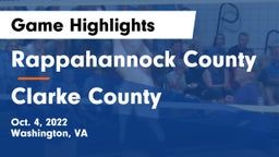 Rappahannock County  vs Clarke County Game Highlights - Oct. 4, 2022