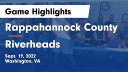 Rappahannock County  vs Riverheads  Game Highlights - Sept. 19, 2022