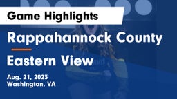 Rappahannock County  vs Eastern View  Game Highlights - Aug. 21, 2023