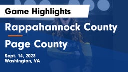 Rappahannock County  vs Page County Game Highlights - Sept. 14, 2023