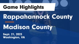 Rappahannock County  vs Madison County  Game Highlights - Sept. 21, 2023