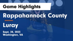 Rappahannock County  vs Luray Game Highlights - Sept. 28, 2023