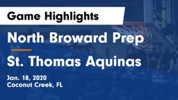 North Broward Prep  vs St. Thomas Aquinas  Game Highlights - Jan. 18, 2020
