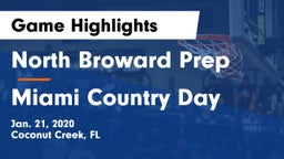 North Broward Prep  vs Miami Country Day  Game Highlights - Jan. 21, 2020