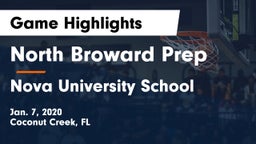 North Broward Prep  vs Nova University School Game Highlights - Jan. 7, 2020