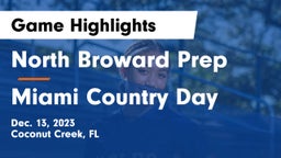 North Broward Prep  vs Miami Country Day  Game Highlights - Dec. 13, 2023