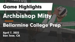 Archbishop Mitty  vs Bellarmine College Prep  Game Highlights - April 7, 2022