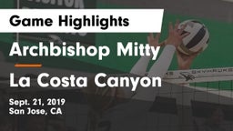 Archbishop Mitty  vs La Costa Canyon Game Highlights - Sept. 21, 2019