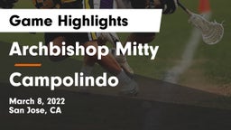 Archbishop Mitty  vs Campolindo Game Highlights - March 8, 2022