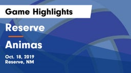 Reserve  vs Animas Game Highlights - Oct. 18, 2019