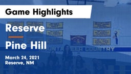 Reserve  vs Pine Hill Game Highlights - March 24, 2021