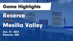 Reserve  vs Mesilla Valley Game Highlights - Oct. 21, 2021