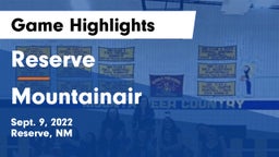 Reserve  vs Mountainair Game Highlights - Sept. 9, 2022