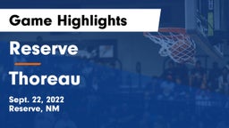 Reserve  vs Thoreau Game Highlights - Sept. 22, 2022