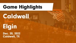 Caldwell  vs Elgin  Game Highlights - Dec. 20, 2022