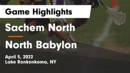 Sachem North  vs North Babylon  Game Highlights - April 5, 2022