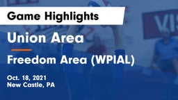 Union Area  vs Freedom Area  (WPIAL) Game Highlights - Oct. 18, 2021