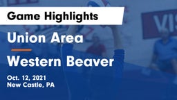 Union Area  vs Western Beaver Game Highlights - Oct. 12, 2021