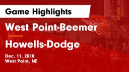 West Point-Beemer  vs Howells-Dodge  Game Highlights - Dec. 11, 2018
