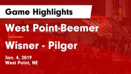 West Point-Beemer  vs Wisner - Pilger  Game Highlights - Jan. 4, 2019