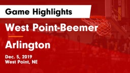 West Point-Beemer  vs Arlington  Game Highlights - Dec. 5, 2019