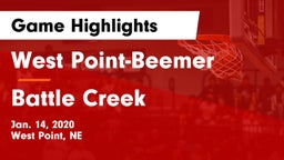 West Point-Beemer  vs Battle Creek  Game Highlights - Jan. 14, 2020