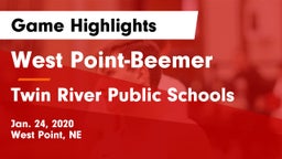 West Point-Beemer  vs Twin River Public Schools Game Highlights - Jan. 24, 2020