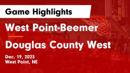 West Point-Beemer  vs Douglas County West  Game Highlights - Dec. 19, 2023