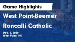 West Point-Beemer  vs Roncalli Catholic  Game Highlights - Dec. 5, 2020