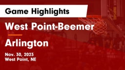 West Point-Beemer  vs Arlington  Game Highlights - Nov. 30, 2023