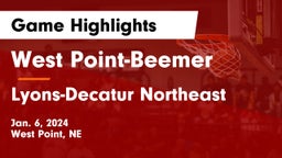 West Point-Beemer  vs Lyons-Decatur Northeast Game Highlights - Jan. 6, 2024