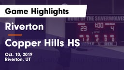 Riverton  vs Copper Hills HS Game Highlights - Oct. 10, 2019