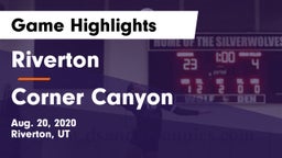 Riverton  vs Corner Canyon  Game Highlights - Aug. 20, 2020
