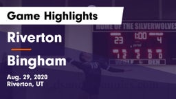 Riverton  vs Bingham Game Highlights - Aug. 29, 2020