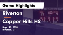 Riverton  vs Copper Hills HS Game Highlights - Sept. 29, 2020