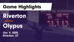 Riverton  vs Olypus Game Highlights - Oct. 9, 2020