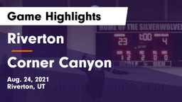 Riverton  vs Corner Canyon  Game Highlights - Aug. 24, 2021