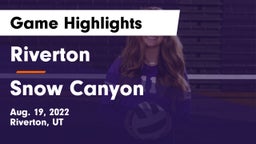 Riverton  vs Snow Canyon  Game Highlights - Aug. 19, 2022