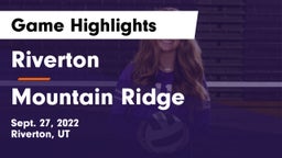 Riverton  vs Mountain Ridge  Game Highlights - Sept. 27, 2022