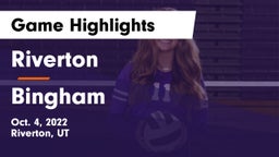 Riverton  vs Bingham  Game Highlights - Oct. 4, 2022