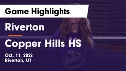 Riverton  vs Copper Hills HS Game Highlights - Oct. 11, 2022