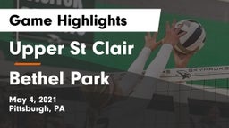 Upper St Clair vs Bethel Park  Game Highlights - May 4, 2021