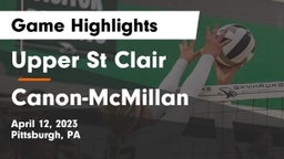 Upper St Clair vs Canon-McMillan  Game Highlights - April 12, 2023