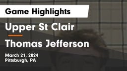 Upper St Clair vs Thomas Jefferson  Game Highlights - March 21, 2024