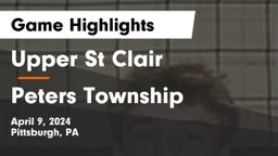 Upper St Clair vs Peters Township  Game Highlights - April 9, 2024