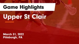 Upper St Clair Game Highlights - March 31, 2022