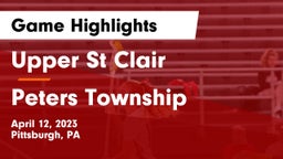 Upper St Clair vs Peters Township  Game Highlights - April 12, 2023